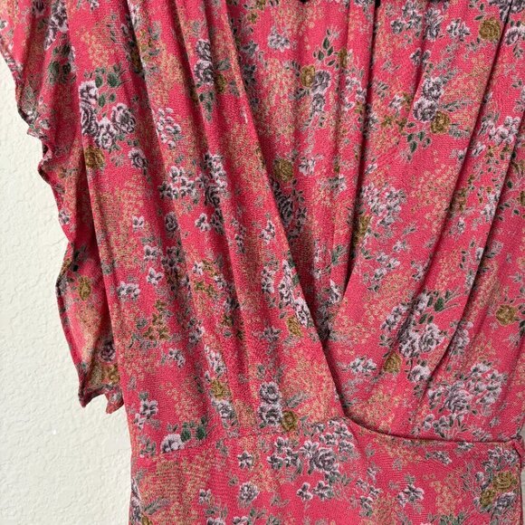 Reformation Boho Floral Print Flirty Wrap Maxi Dress - Picture 5 of 11